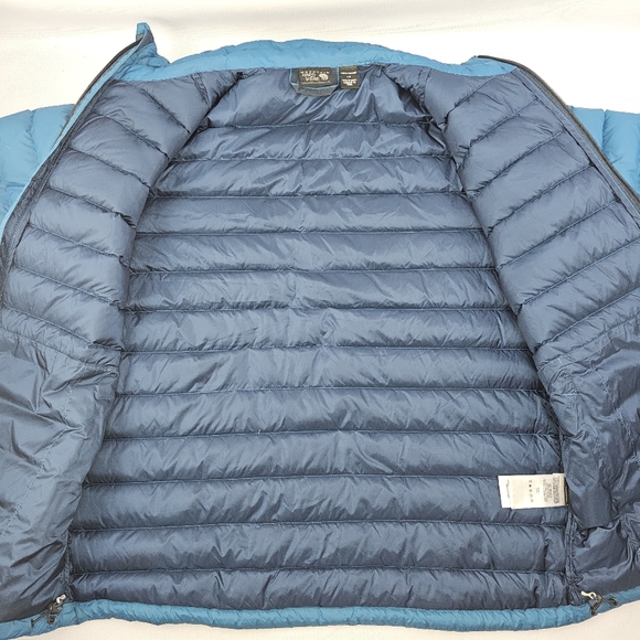 Mountain Hardwear Mens Deloro Down Jacket Teal Blue  Large - Picture 10 of 13
